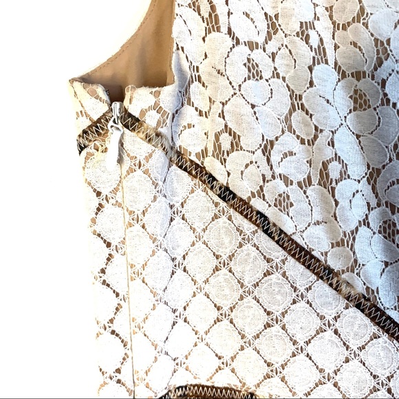 BCBGMaxAzria lace dress with animal print trim - Picture 5 of 14